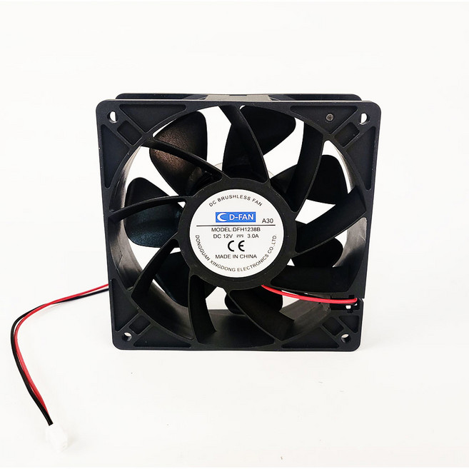 D-FAN 쿨링팬 냉각팬 DFH1238B DC12V 3.0A 120mmx120mmx38mm, 1개, 블랙
