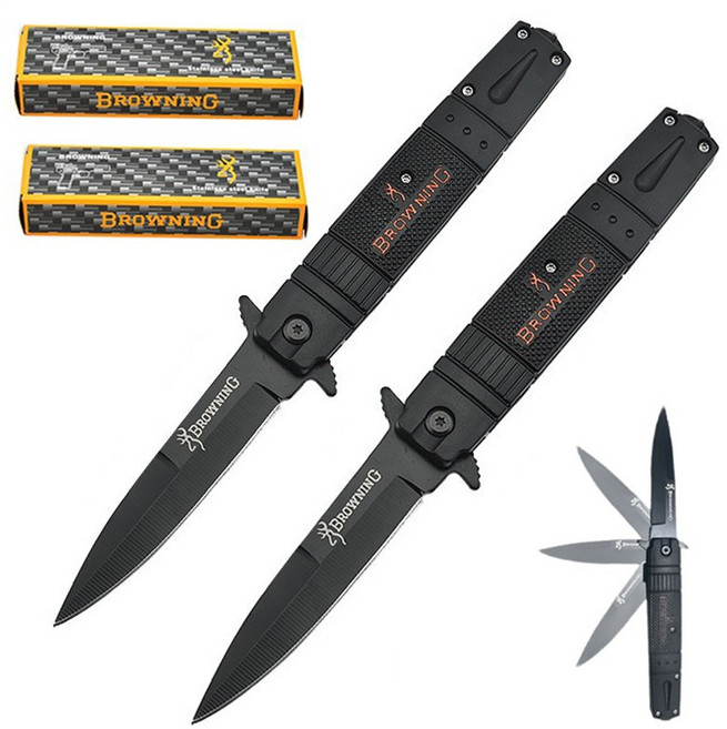 호신용 칼 접이식 캠핑칼 멀티툴, 블랙-21cm, 2개