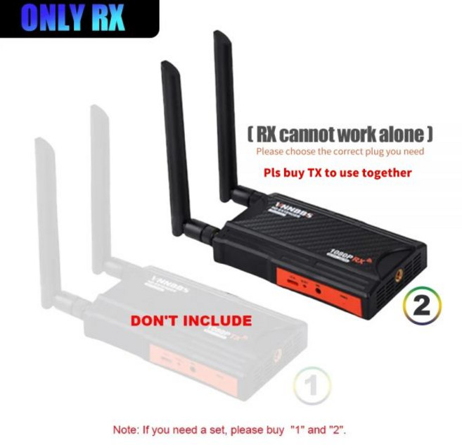 DSLR 노트북 PS4에서 TV/프로젝터 IR 지원 스트리밍을 위한 무선 HDMI 익스텐더 비디오 송신기 수신기 5.8GhZ 250M., AU 플러그, 250M, Only Receiver