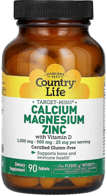 컨트리 라이프 Country Life 칼슘 마그네슘 아연 비타민D 함유 90정122619원산지:기타, 1개 - 쿠팡