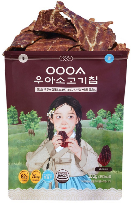 우아 소고기칩, 1개, 100g