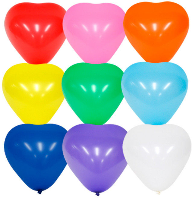 별이네파티 15cm 일반하트 100입, 1개, 혼합