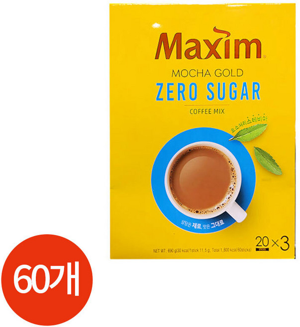 CL 맥심 모카골드 제로슈거 60T, 11.5g, 60개입, 1개