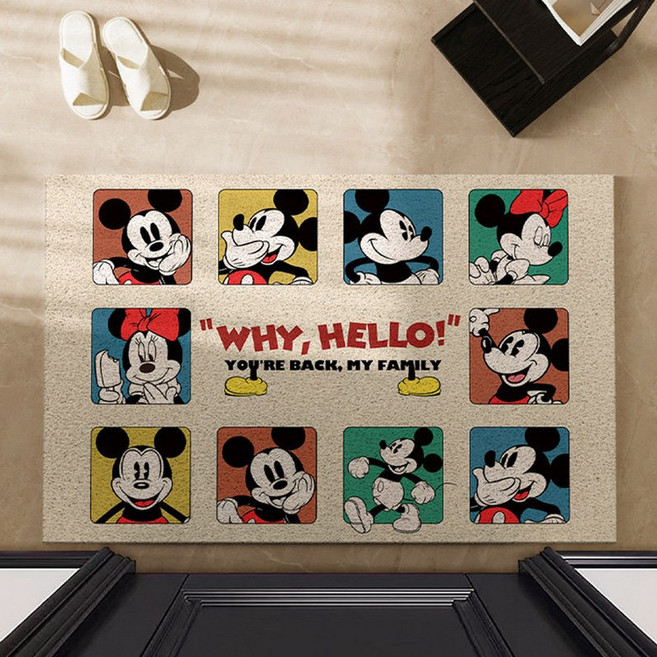 미키 미니 마우스 현관 매트 미끄럼방지 발매트 침실 방 거실 침대 키즈 카페 어린이집, 6_디자인