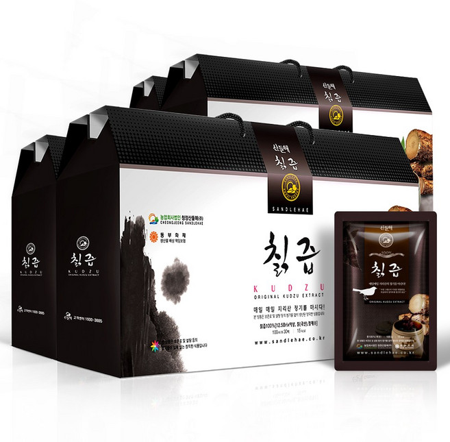 지리산 칡즙 생칡즙 2배원액, 4박스, 3L