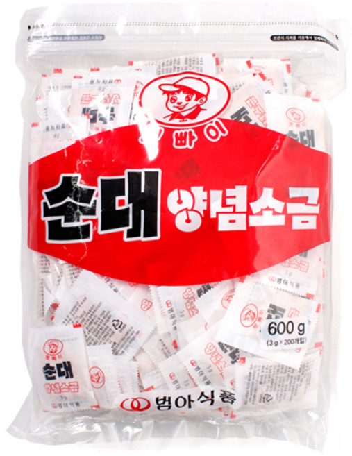 범아뽀빠이 순대 양념소금 200p, 3개, 600g