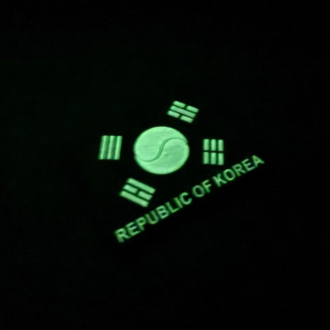 벨크로 부착 실리콘패치 야광 국기 문양용