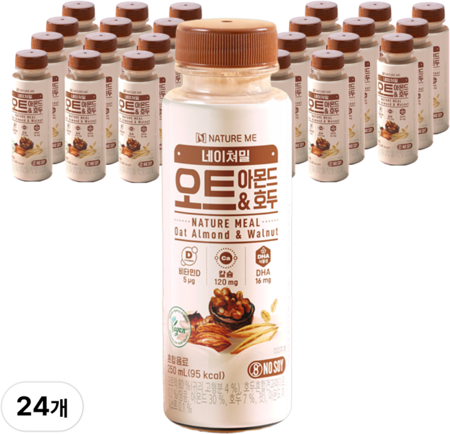 네이쳐밀 오트 아몬드&호두, 24개, 250ml