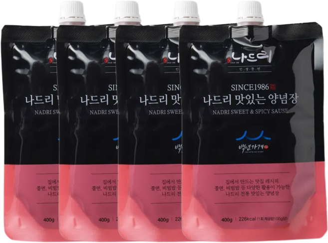 백년가게 40년 3대째 이어온 영주나드리 쫄면장 맛있는 양념장 비빔장, 4개, 400g
