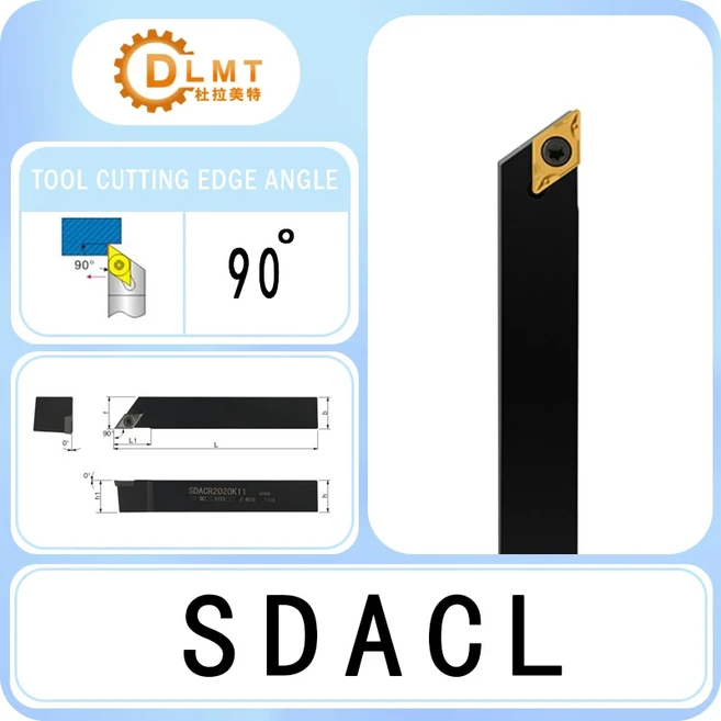 CNC 공구 홀더 선반 1010 이중 모따기 외부 금속 절단기, 09 09 SDACL, 03 03 1010, 01 01 H01 blade 10PCS, 1개