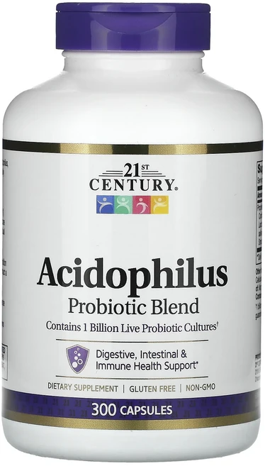 21st Century 애시도필러스 프로바이오틱 혼합물 캡슐 300정, 1개 - 쿠팡