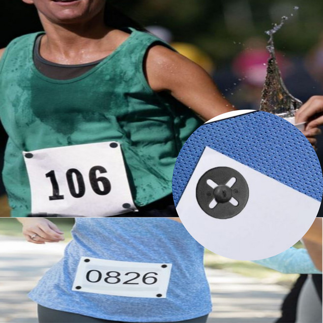 마라톤 배번호 고정클립 배번표 벨트, 1개