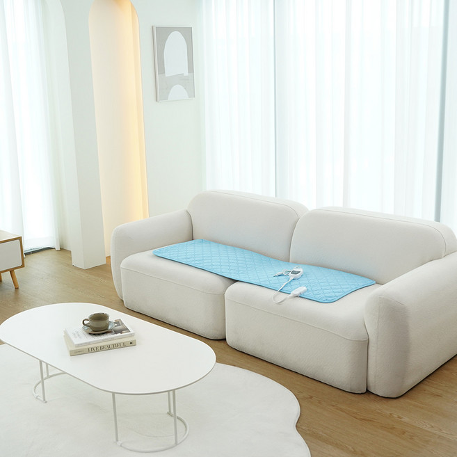 온리아 투어 전기매트 전기요 초경량 프리볼트 M2원단 진드기 카본 탄소 전자파 차단 여행 캠핑 워셔블 휴대용, L/라지 (45x135), 스카이블루