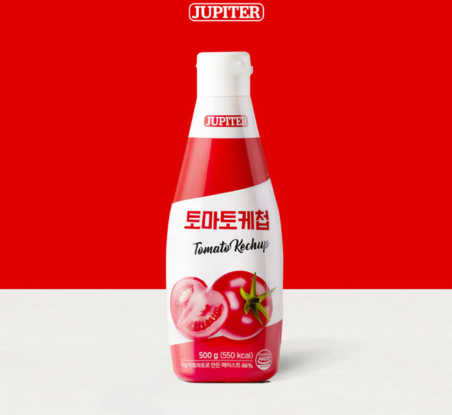 쥬피터 리얼 토마토 케첩 500g 국내산 무농약 토마토 건강한 아기 케첩, 1개