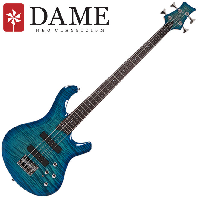 데임 폴앤폴 250 입문용 베이스 기타, TBL (트랜스퍼런트 블루), 1개