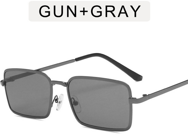 사각 선글라스 패션 구미 작은테 메탈 안경 스트리트샷 빈티지 개성 트렌드 선글라스