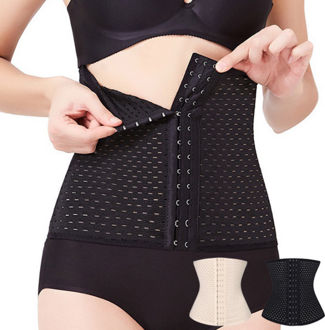 로즈엘리 에어메쉬 여름 상체보정 후크 코르셋 2컬러