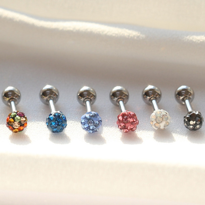 MISS21 아크미 점토볼 5mm 귀걸이 이어링 피어싱 6개 세트 (er2626)