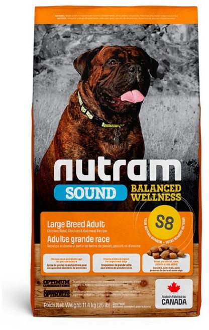 Nutram 紐頓犬糧, 1個, S8大型成犬-雞肉+蘋果 11.4KG, 11.4kg, no this value