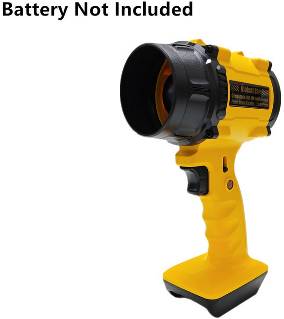 낙엽송풍기 초강력브로워 무선에어건 고전력 폭력 팬 공기 송풍기 터보 제트 스러스트 리프 더스터 DeWALT 20V 18V 배터리 용 휴대용 전동 공구, No Battery, 1개, No Battery