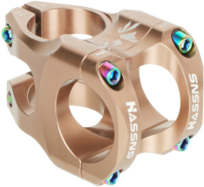 HASSNS Mtb 파워 스템 35mm 도로 자전거 산악 자전거 브리지 짧은 파워로드 핸들 바 테이블 조정 가능한 스, 04 Titanium, 1개