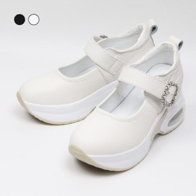 페조 여성 메리제인 통굽 스니커즈 벨크로 생활방수 운동화