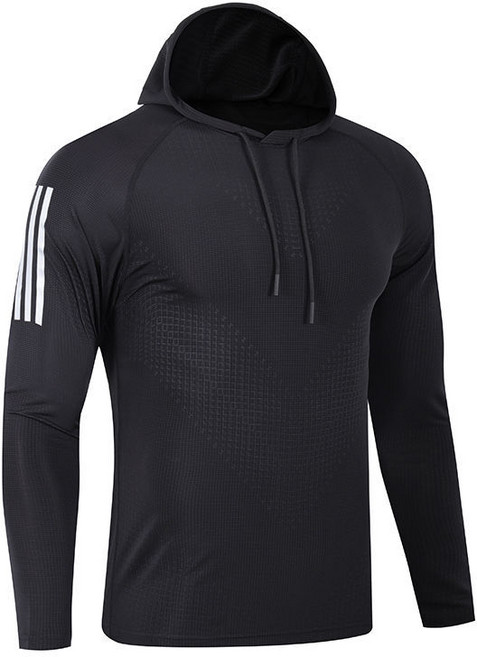 남자 후드 긴팔 티셔츠 슬림핏 아이스 속건 춘추복