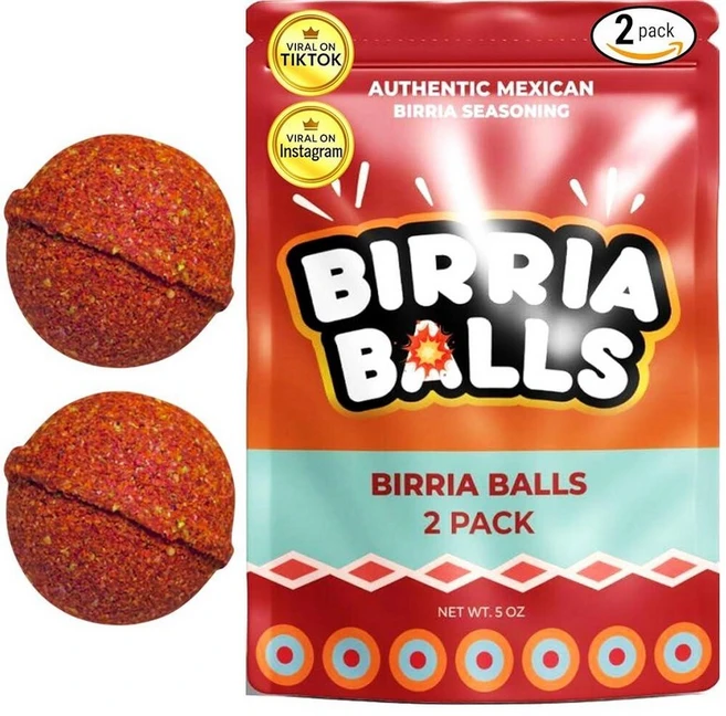 CHILEMOY Birria Balls 밸류 팩 정통 멕시코 시즈닝 타코 스튜 케사비리아 나초 부리토용 볼 밤 슬로우 & 압력솥 및 스토브 탑용 향신료 믹스, Birria Spice Balls - 쿠팡