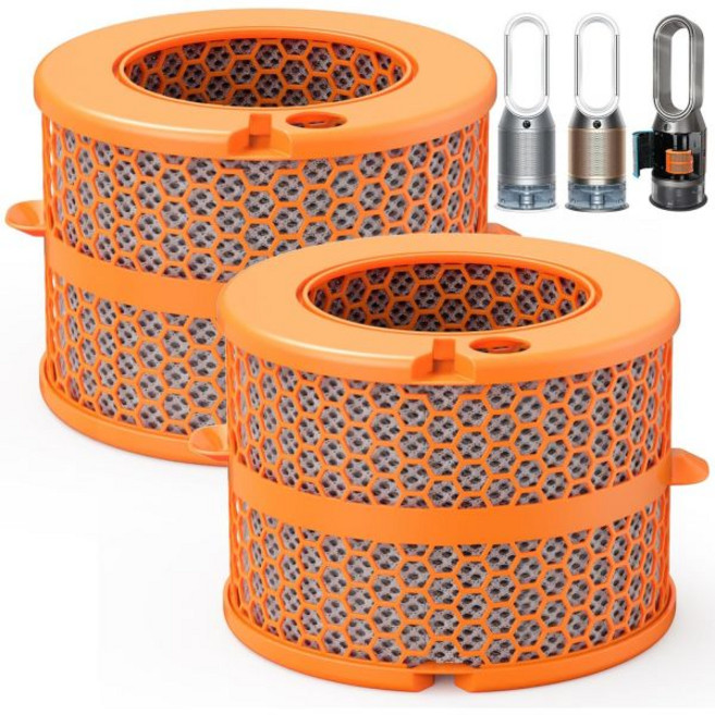 2개 세트 PH04 탄소 섬유 증발기 필터 교체 호환 가능 Dyson PH01 PH02 PH03 PH3A 공기 정화기 가습기 부품, PH04- 2 Pack