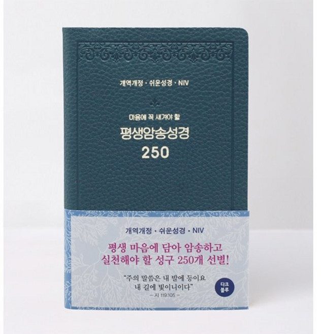 평생암송성경 250 (개역개정+쉬운성경+NIV) 다크블루 : 마음에 꼭 새겨야 할, 아가페출판사