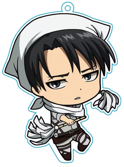 스마트픽 진격의거인 키링 아크릴 키체인 캐릭터 열쇠고리 9종 애니메이션 굿즈 선물, 청소리바이, 1개