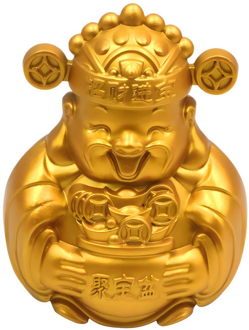 財神到財神爺擺件文財神招財進寶財神像家居供養神像工藝品擺件笑臉財神【合金款】默認顏色, 笑臉財神【合金款】