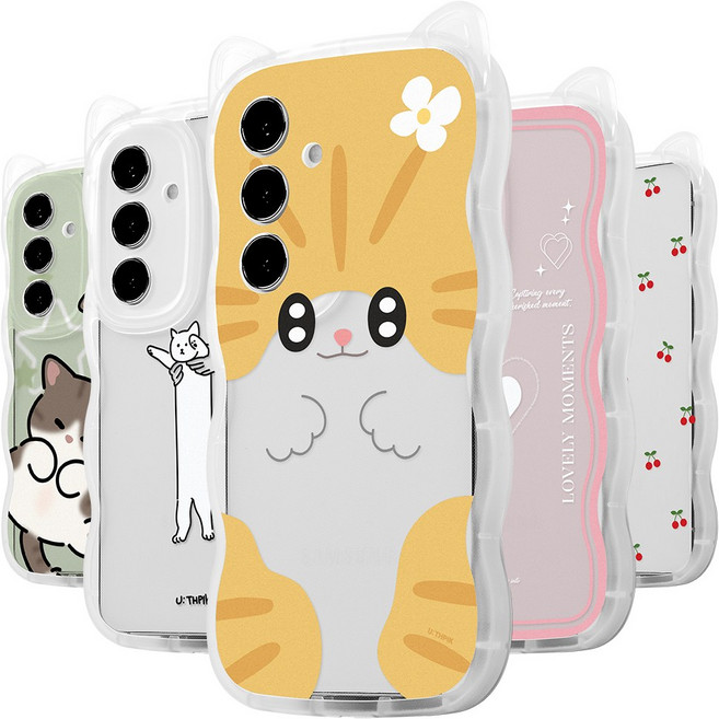 갤럭시A16 A165 전용 고양이귀 쫑긋 캣웨이브 디자인 케이스