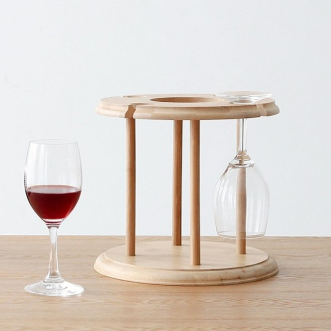 마켓비 자왈 대나무 원목 와인잔걸이 W16012, 1개