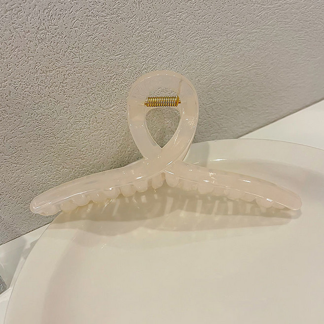 KAY&JAY 13cm 빅 대형 꼬임 올리머리 집게핀/반투명 셀룰로오스 헤어 집게핀 바렛 대왕 숱많은 긴 머리 빅사이즈 프랑스핀