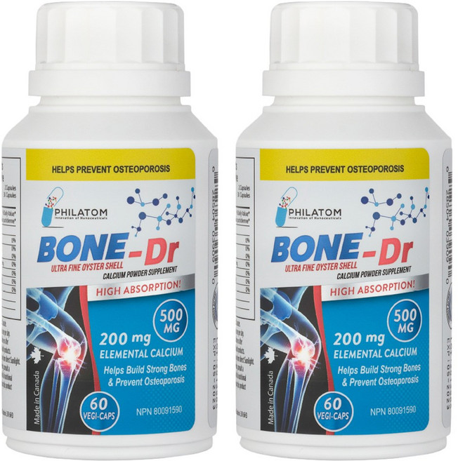 PHILTOM 본닥터 캐나다산 저분자 칼슘영양제 나노칼슘 [뼈>관절>골다공증]-2병(소리없이 다가오는 골다공증>저분자 칼슘 본닥터에게 맡겨보세요~캐나다 직배송!), 2개, 60정