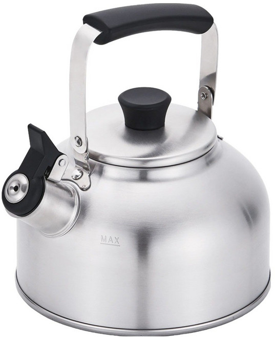 쿠킨 키친플라워 IH 인덕션 겸용 스텐 304 휘슬 주전자, 2.3L, 레드, 1개