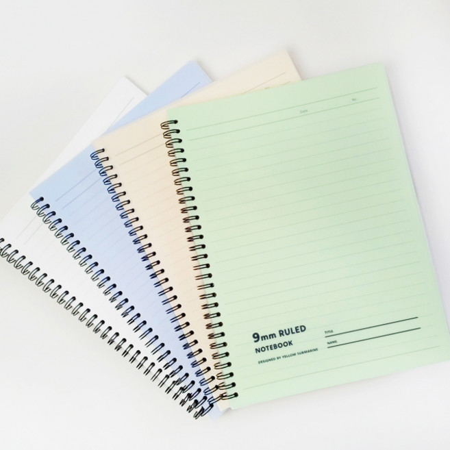 3000 PP 9mm 라인 스프링 노트 (no082), 1개