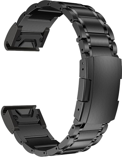 가민용 MaKTech 티타늄 밴드 퀵 릴리스 커넥터가 있는 22mm 5피스 금속 팔찌 스트랩 거북이 버클 가민 페닉스 8 47mm/E 47mm/7/6 스마트워치 (그레이)