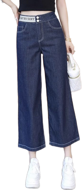 여성 텐셀 8부 팬츠 빅사이즈 밴딩 허리 쿨링