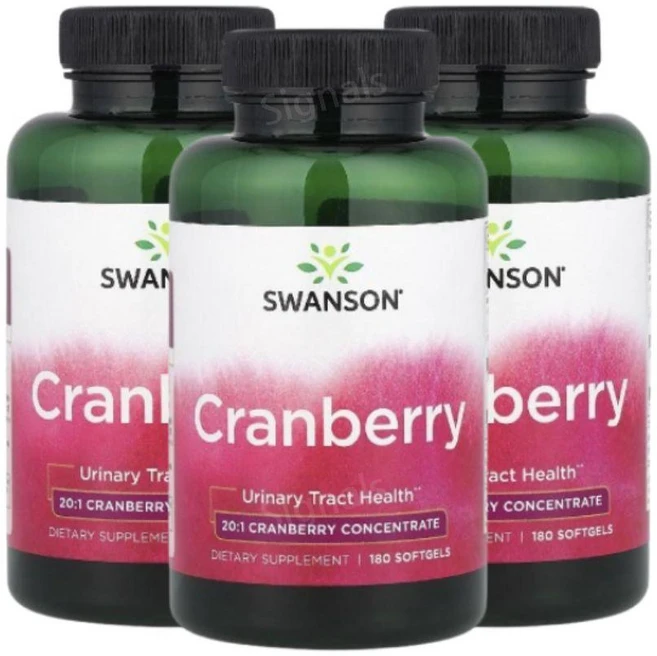 Swanson Cranberry 스완손 크랜베리 180소프트젤 3팩, 180정, 3개 - 쿠팡