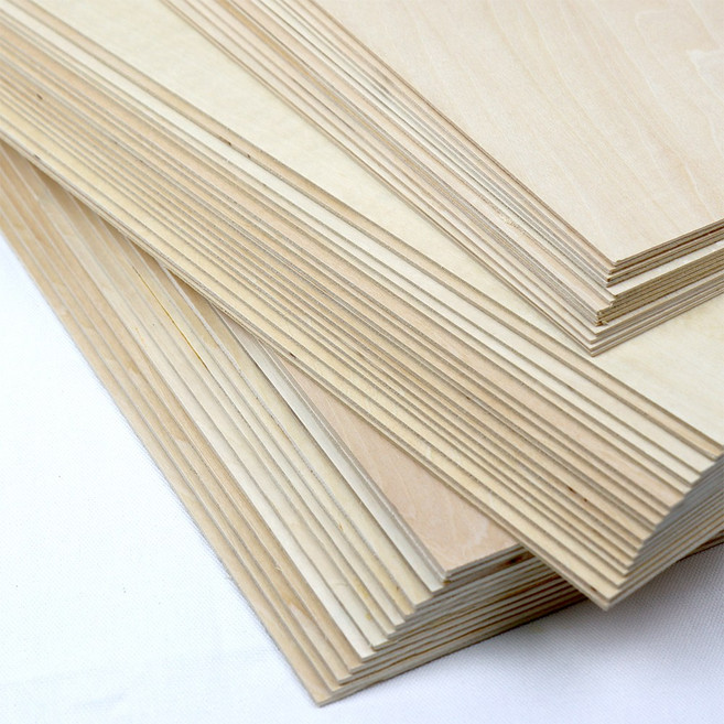 1.5mm 바스우드 DIY 공예용 나무판자 23x23cm 5장