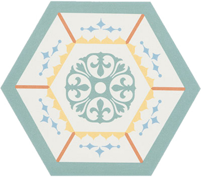 YO 花漾六角磚, 1個, 花磚H, 花漾:花磚H