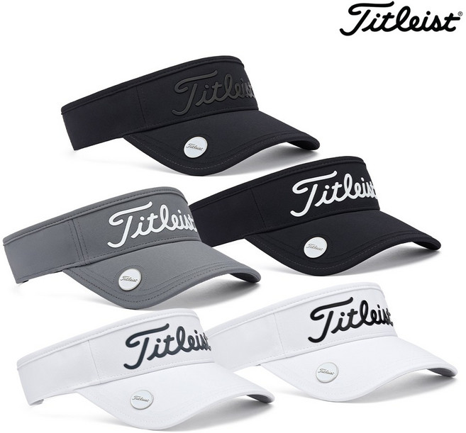 [아쿠쉬네트코리아정품] 타이틀리스트 25년 신상품 플레이스 볼마커 바이저 골프모자 TH25VPBMK, 화이트 차콜, 1개