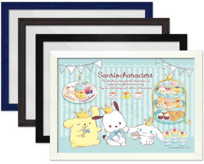 아트박스/산리오 산리오 피에스타 퍼즐 150P+슬림우드 액자 세트, 화이트, 1개