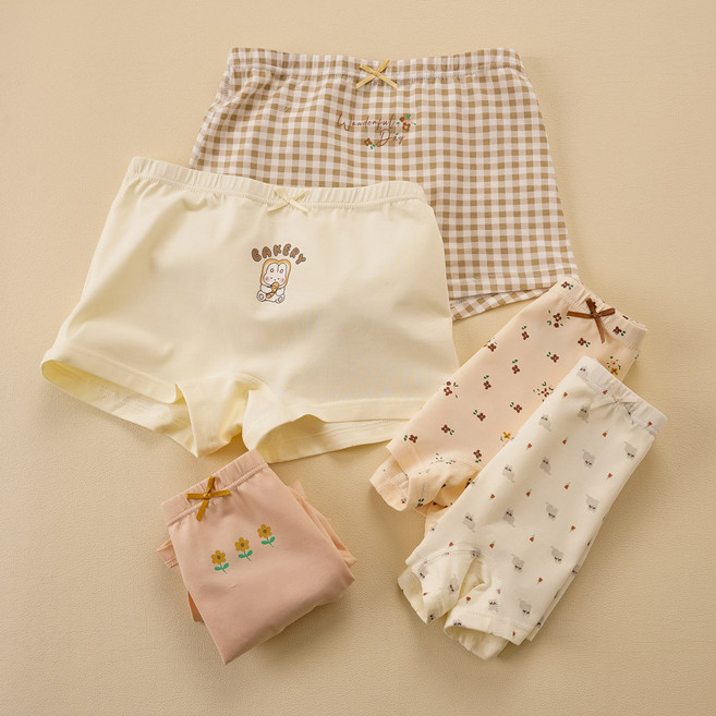 빵토끼 5매 여아 드로즈 사각 아동 키즈 어린이 팬티 세트