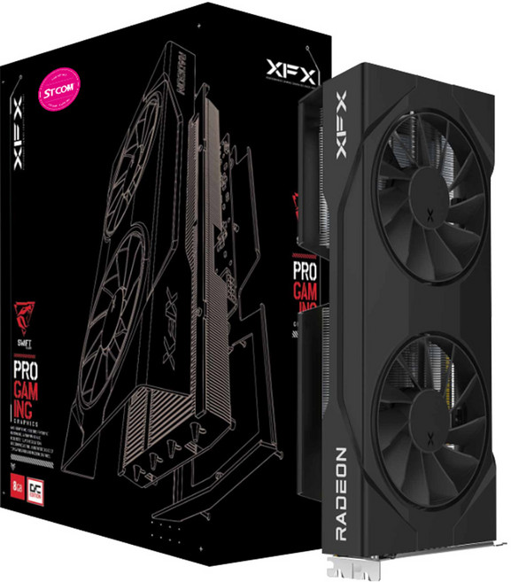 XFX 라데온 RX 9060 XT SWIFT DUAL OC D6 8GB AMD 그래픽카드
