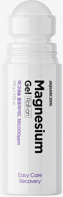 (아울렛/유통기한 27.11.27) 아쿠아쿨 마그네슘 겔 롤온 100g / 350000ppm 쿨+핫 손에묻지않는 간편케어, 1개, 1개입 - 쿠팡