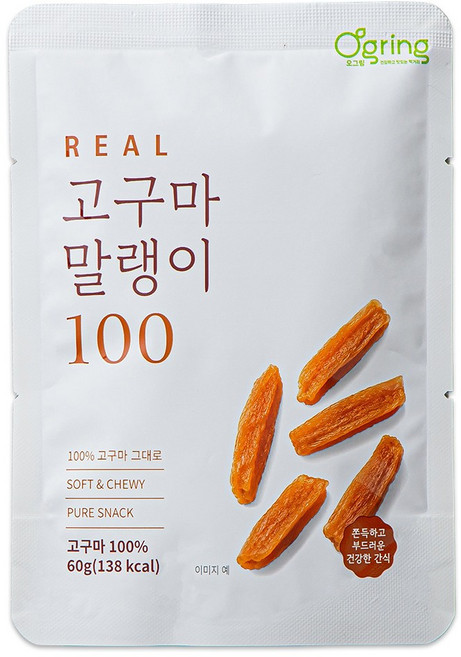 [오그링] 리얼 고구마 말랭이 100, 10개, 60g