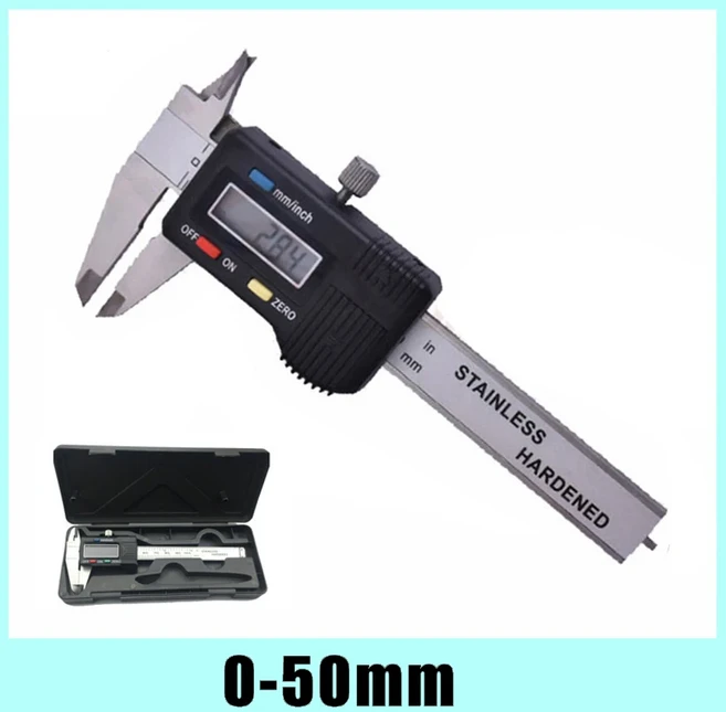 디지털 버니어 캘리퍼 캘리퍼스 두께 게이지 측정기 스텐 미니 포켓 50mm 70mm 100mm 전자 슬라이더 보석 도구, 0-50mm_One Size